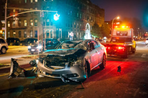 car accident at night