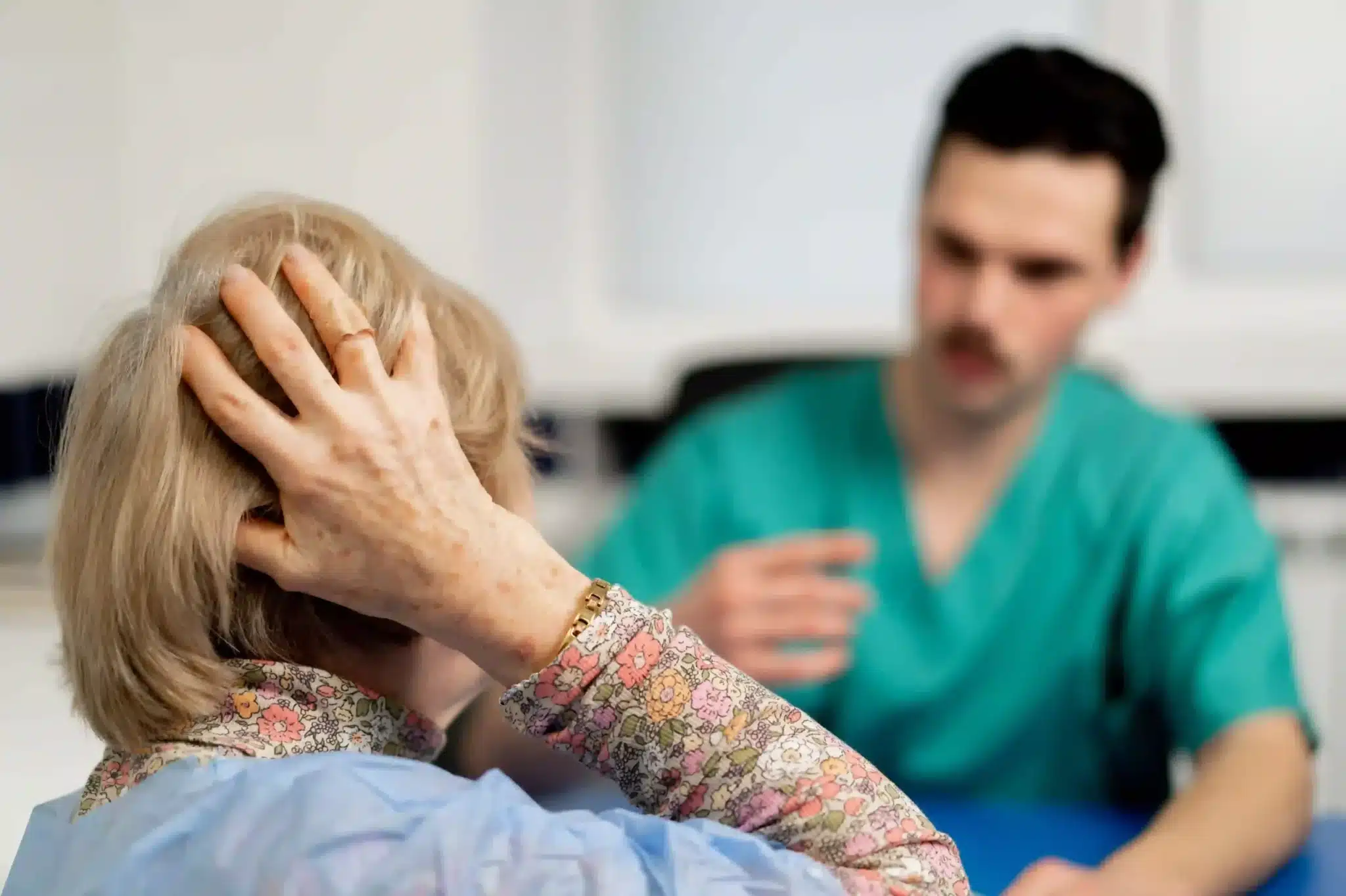 Nursing home staff abusing an elderly